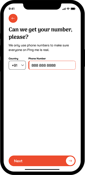 Ping Me Mobile Application